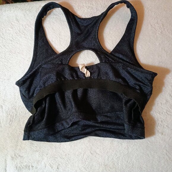 EUC: Rebel Sport Black Speckle Seamless Racerback Sports Bra - Picture 5 of 6